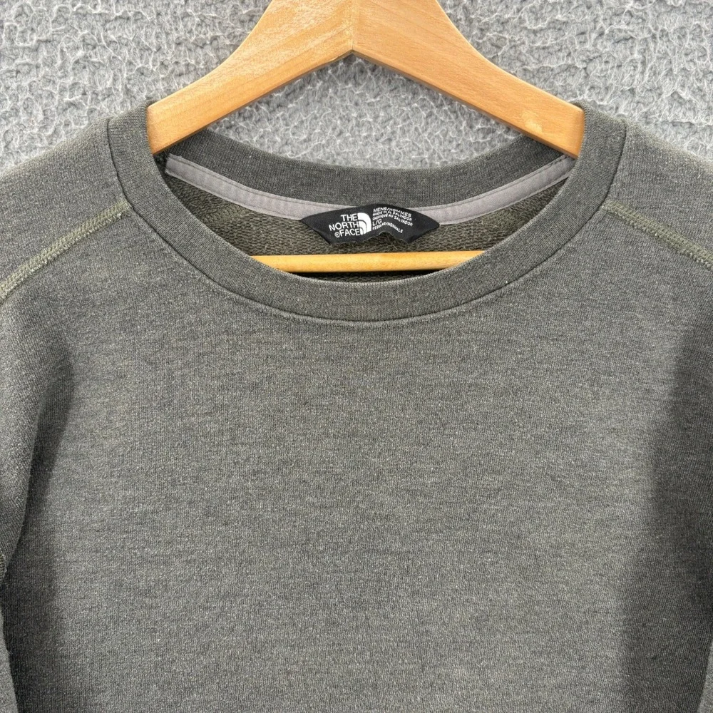 The North Face Crewneck Sweatshirt Mens L Gray Long Sleeve Pullover Blank Top